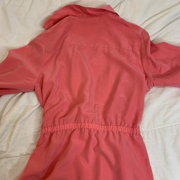 BEAUTIFUL SoftSurroundings Pink salmon Button Up LONG sleeve Dress Size PL - Picture 12 of 12